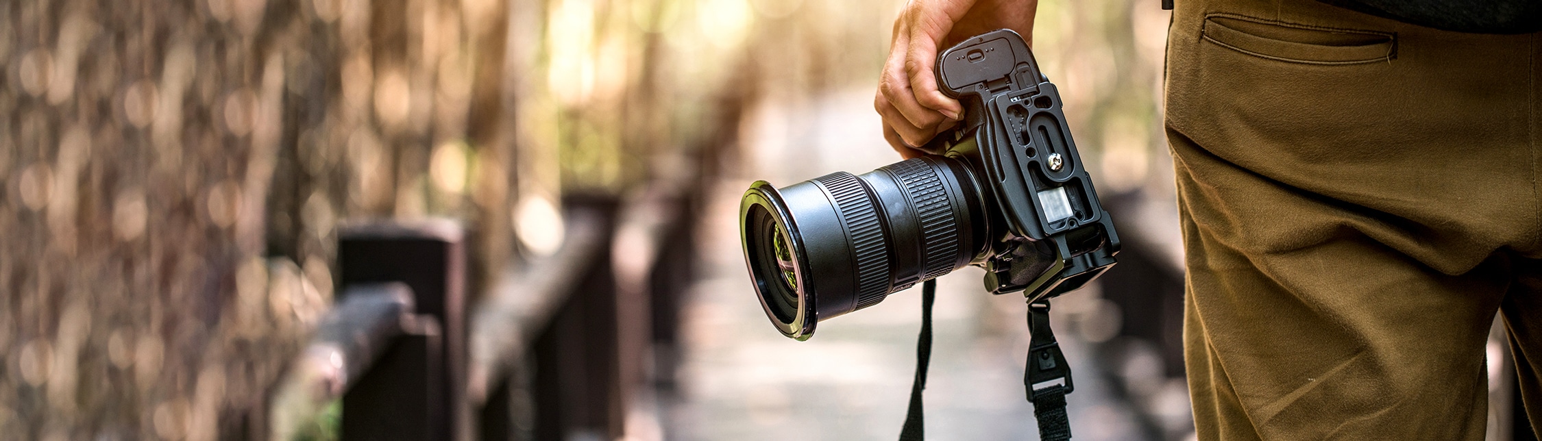 Person holding a camera