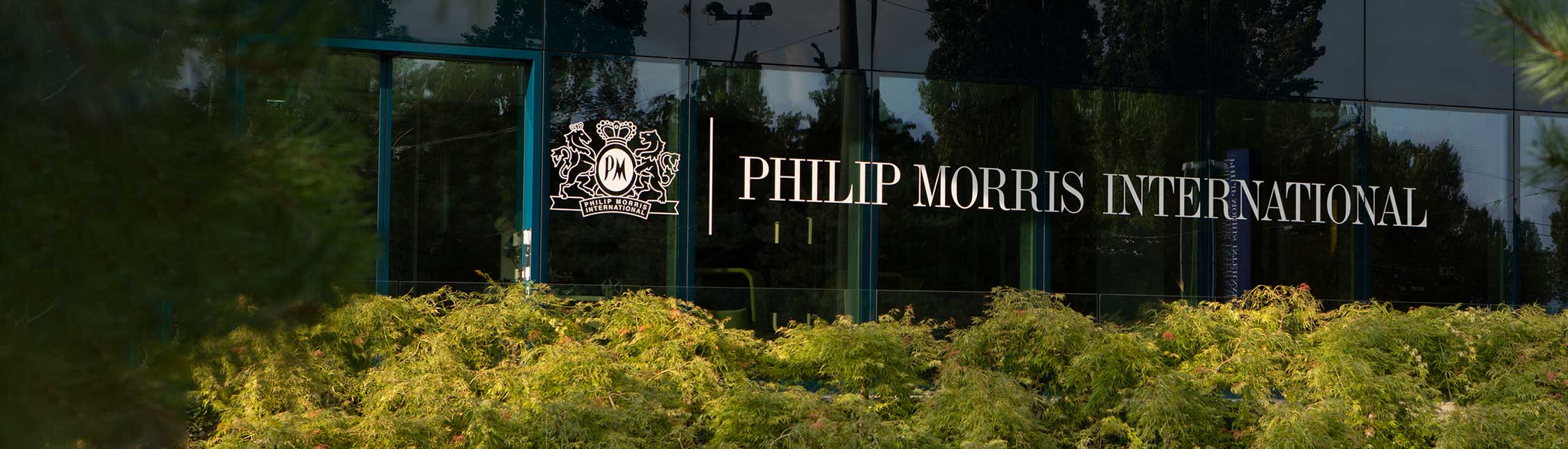 Lausanne OC Philip Morris International sign banner