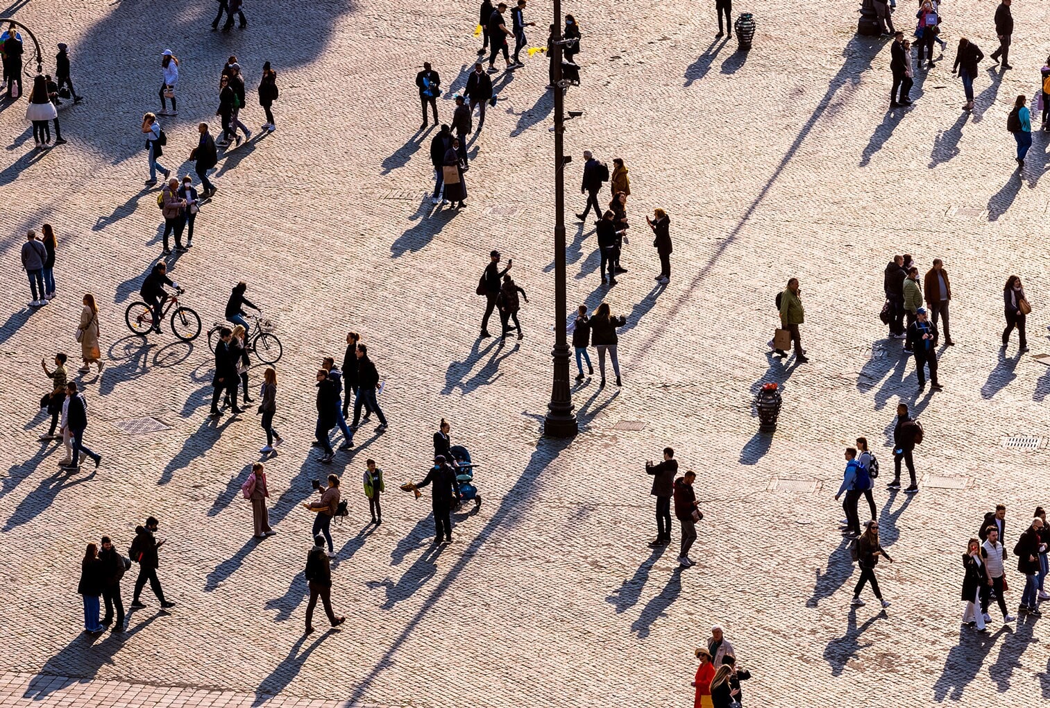 People walking at sunset Getty landscape