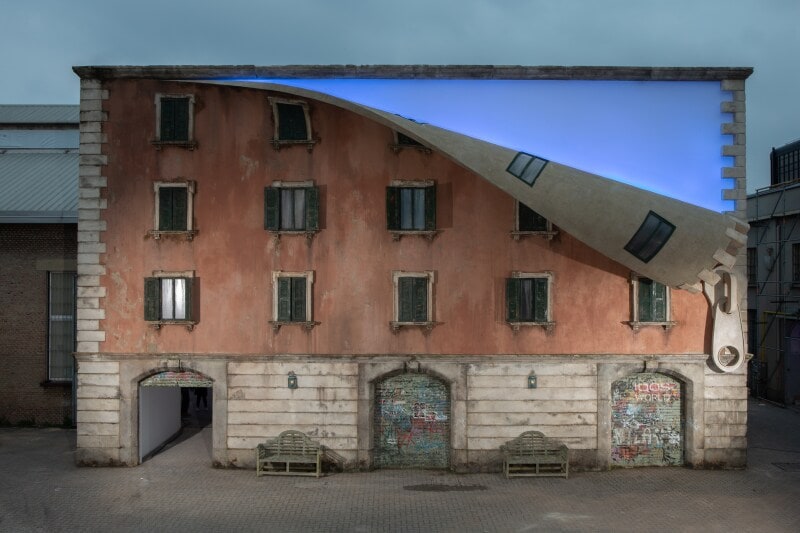 alex chinneck unzips building Milan Design Week