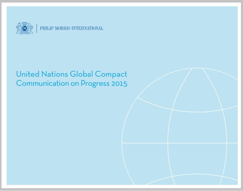 UNGC Communication on Progress 2015 cover