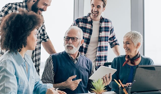 Multi generational work colleagues thumbnail