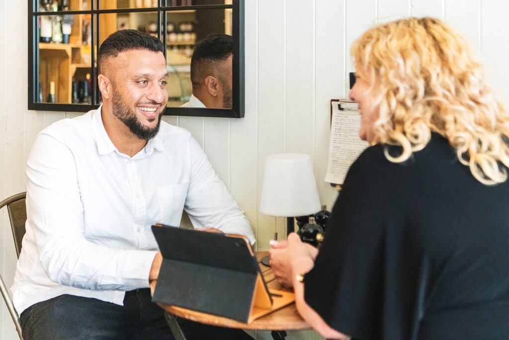 Mohammad and Pamela talk