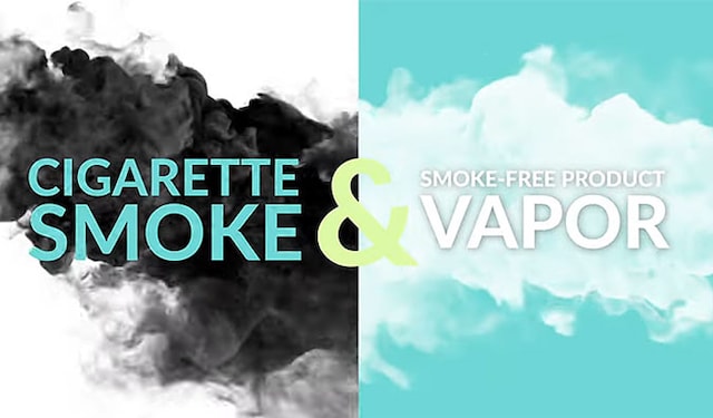 Difference between cigarette smoke and vapor from a smoke-free alternative, such as a vape or heated tobacco product