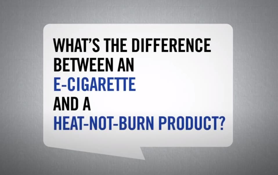 The difference between ecigarettes and heated tobacco products PMI