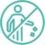 A no-littering graphic.