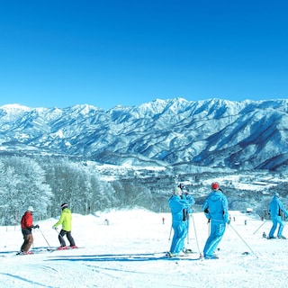 People skiing in Japan