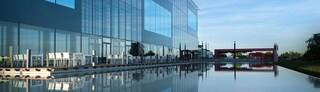 Exterior of Philip Morris International building in Neuchatel, Switzerland