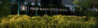 Philip Morris International sign on building
