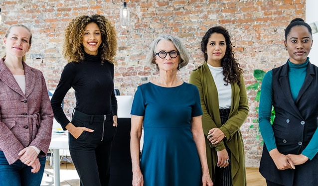 Group of women looking at camera