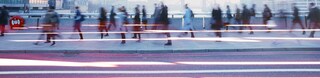 People in the city banner