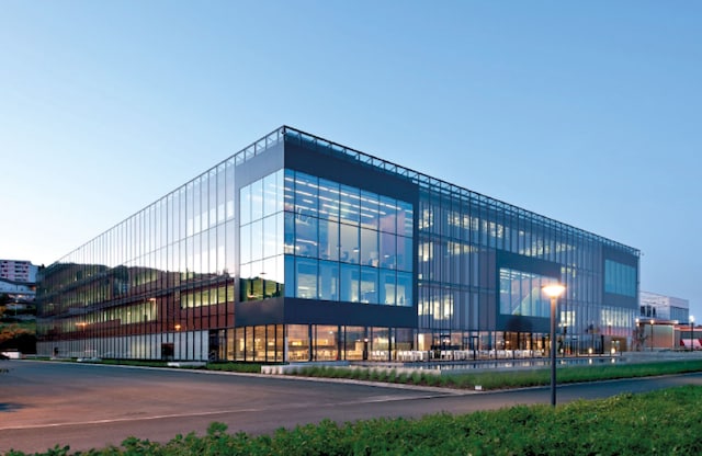 exterior of PMI’s R&D facility, the Cube 