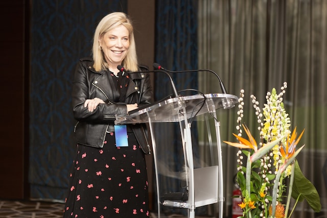 Marian Salzman at podium