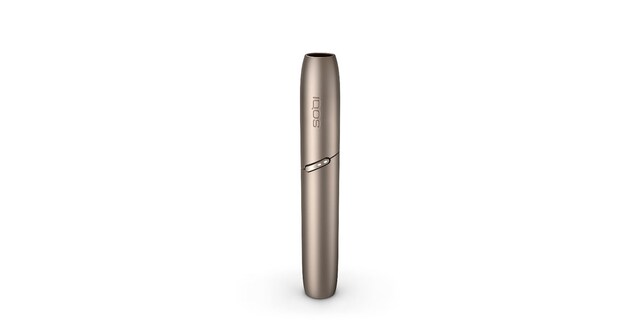Iqos 3 duo holder in gold color.