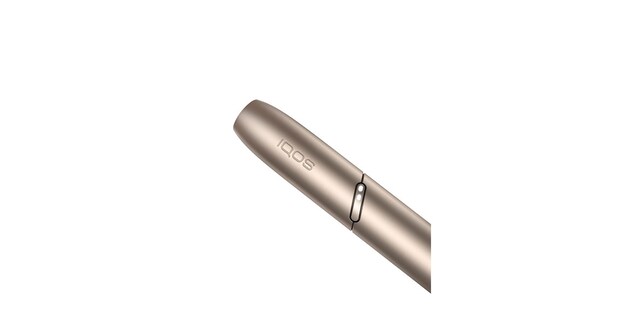 Iqos 3 duo holder in gold color.