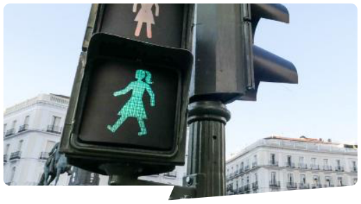 Equality for women traffic light