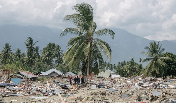 Earthquake aftermath in Palu Indonesia