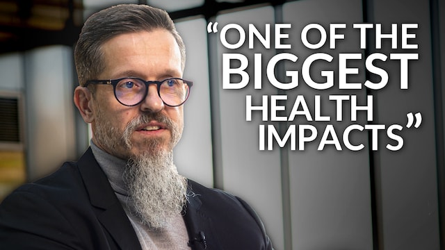 Image of Patrick Picavet with caption: "one of the biggest health impacts"