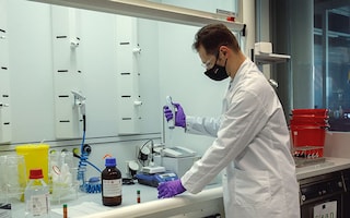 Male scientist working in a laboratory