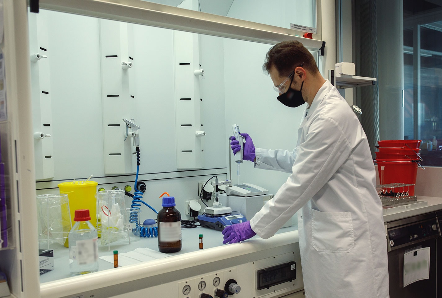 Male scientist working in a laboratory