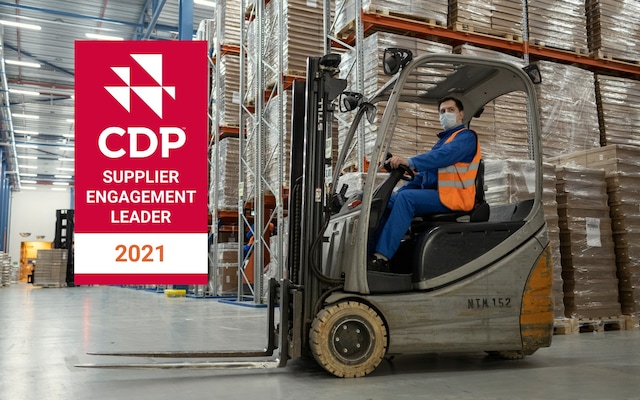 CDP supplier engagement leader 2021 with stamp