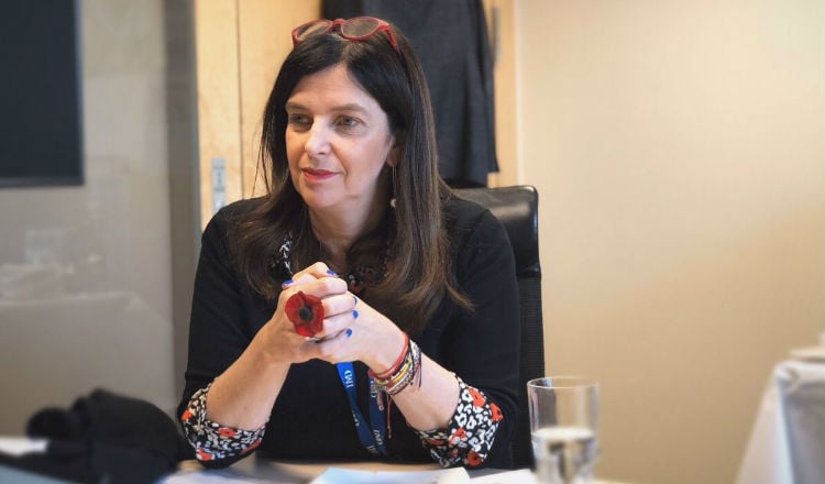 professor vanina farber being interviewed