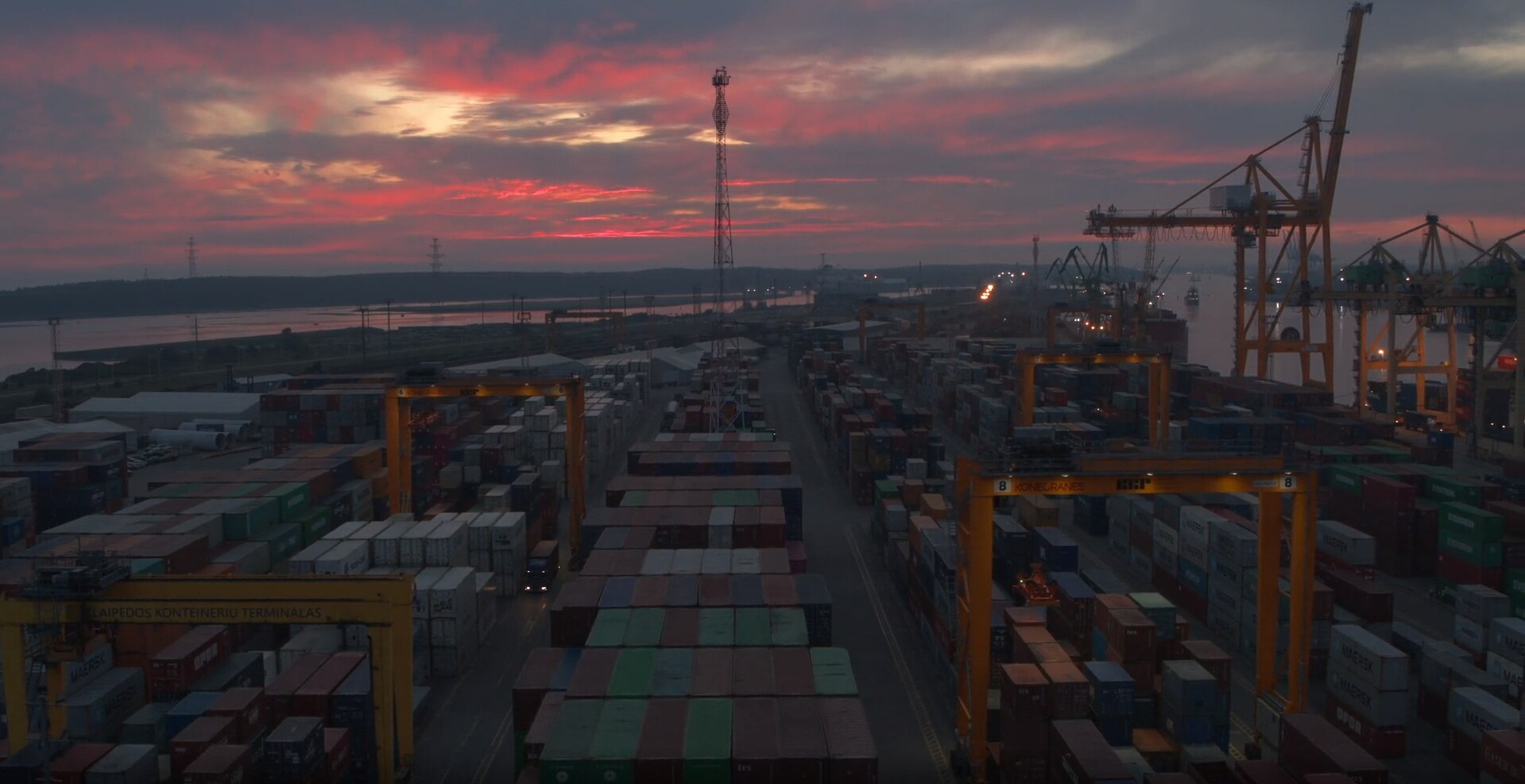 Shipping yard landscape