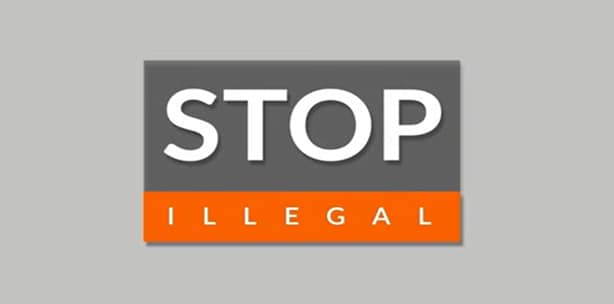 Stop Illegal video logo