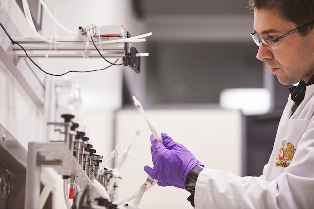 Man in laboratory