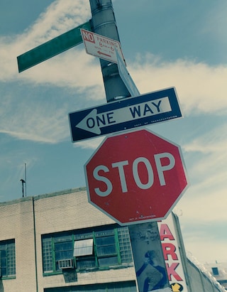 Stop sign in an urban street