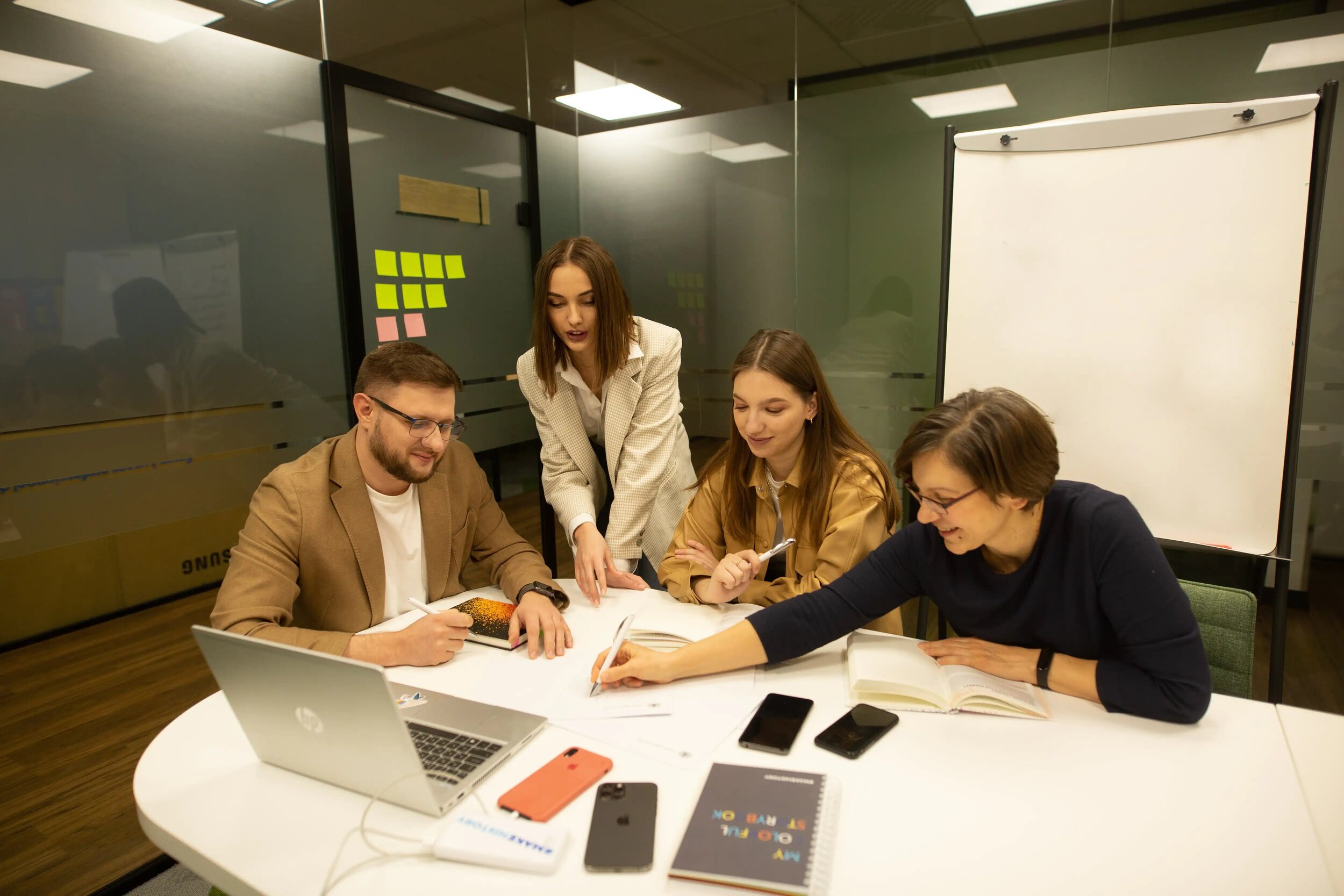 People working in an office