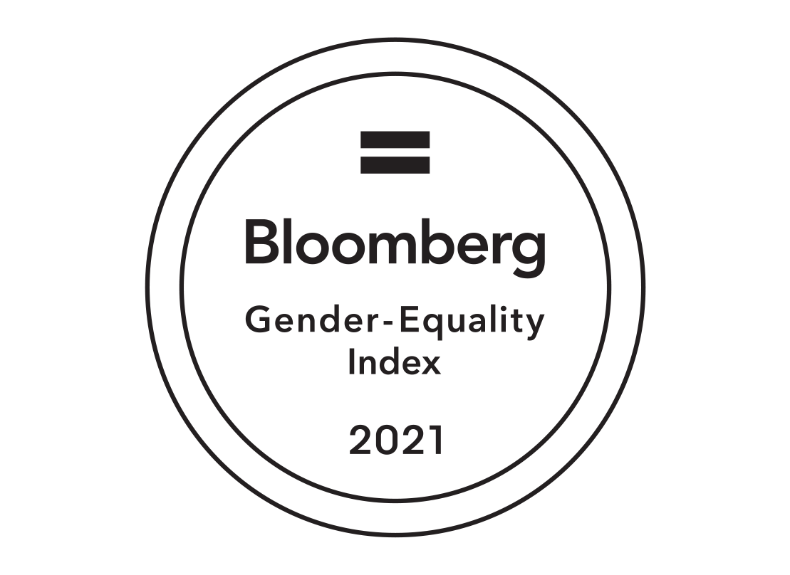 Badge for 2021 Bloomberg Gender-Equality Index (GEI)