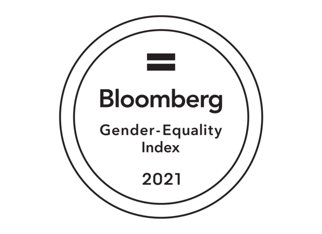 Badge for 2021 Bloomberg Gender-Equality Index (GEI)