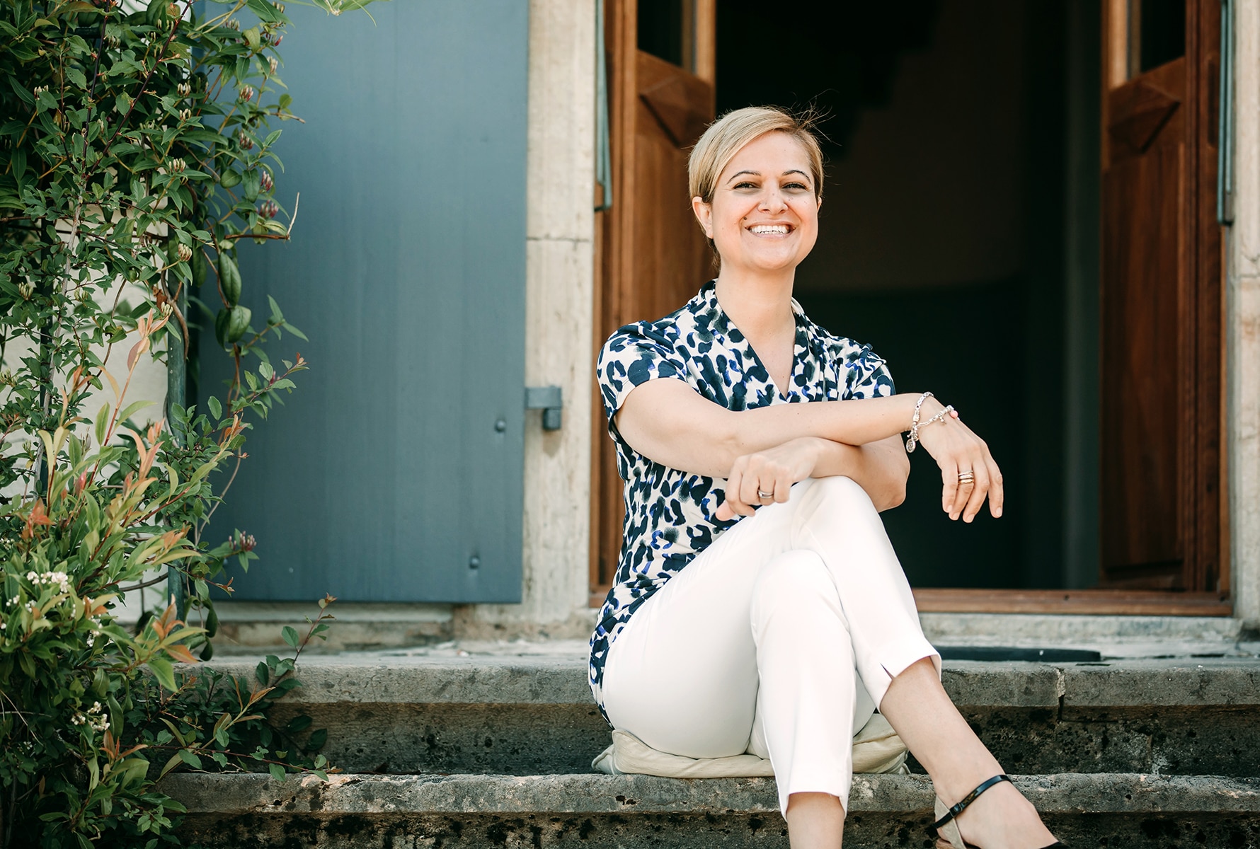 Maryann Johnson Hill sitting step article highlight