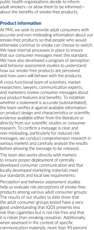 public health organizations decide to inform adult smokers—or allow them to be informed—about the benefits of smoke-f   