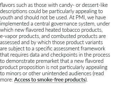 flavors such as those with candy- or dessert-like descriptions could be particularly appealing to youth and should no   