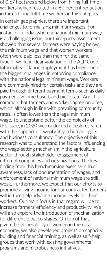 of 0 67 hectares and below from hiring full-time workers, which resulted in a 60 percent reduction in farms hiring fu   