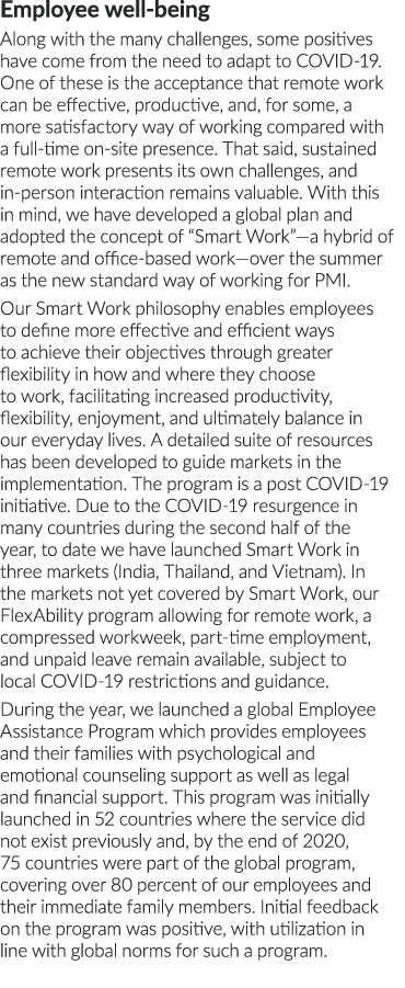 Employee well-being Along with the many challenges, some positives have come from the need to adapt to COVID-19  One    