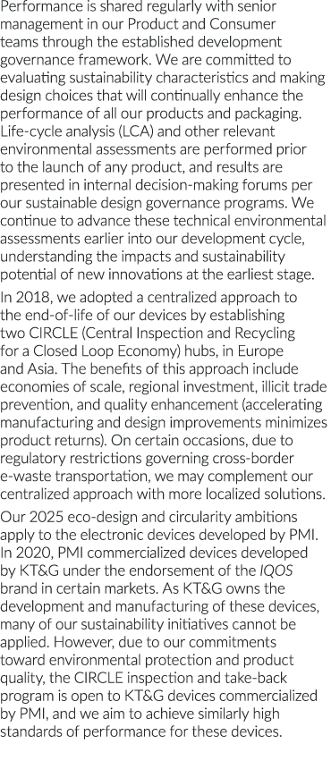 Performance is shared regularly with senior management in our Product and Consumer teams through the established deve   