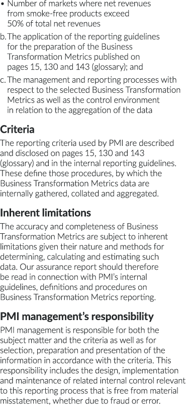   Number of markets where net revenues from smoke-free products exceed 50% of total net revenues b  The application o   